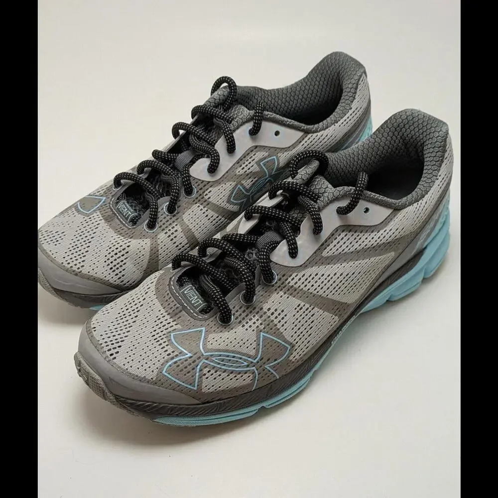 Womens Under Armour‎ Charged Bandit Gray Running Shoes 1258730-052 Size 9.5